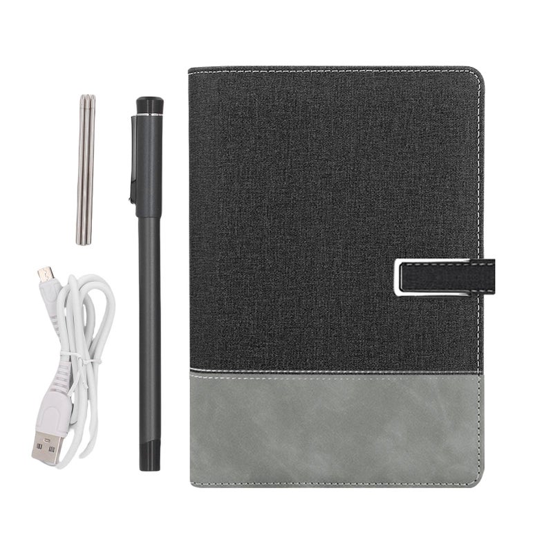 Smart Pen Notebook: Black Grey Patchwork, Real Time Syncing, OCR Text Conversion - Offline Storage, Bluetooth 5.0 for Students, Professionals, Creative Workers - Image 1