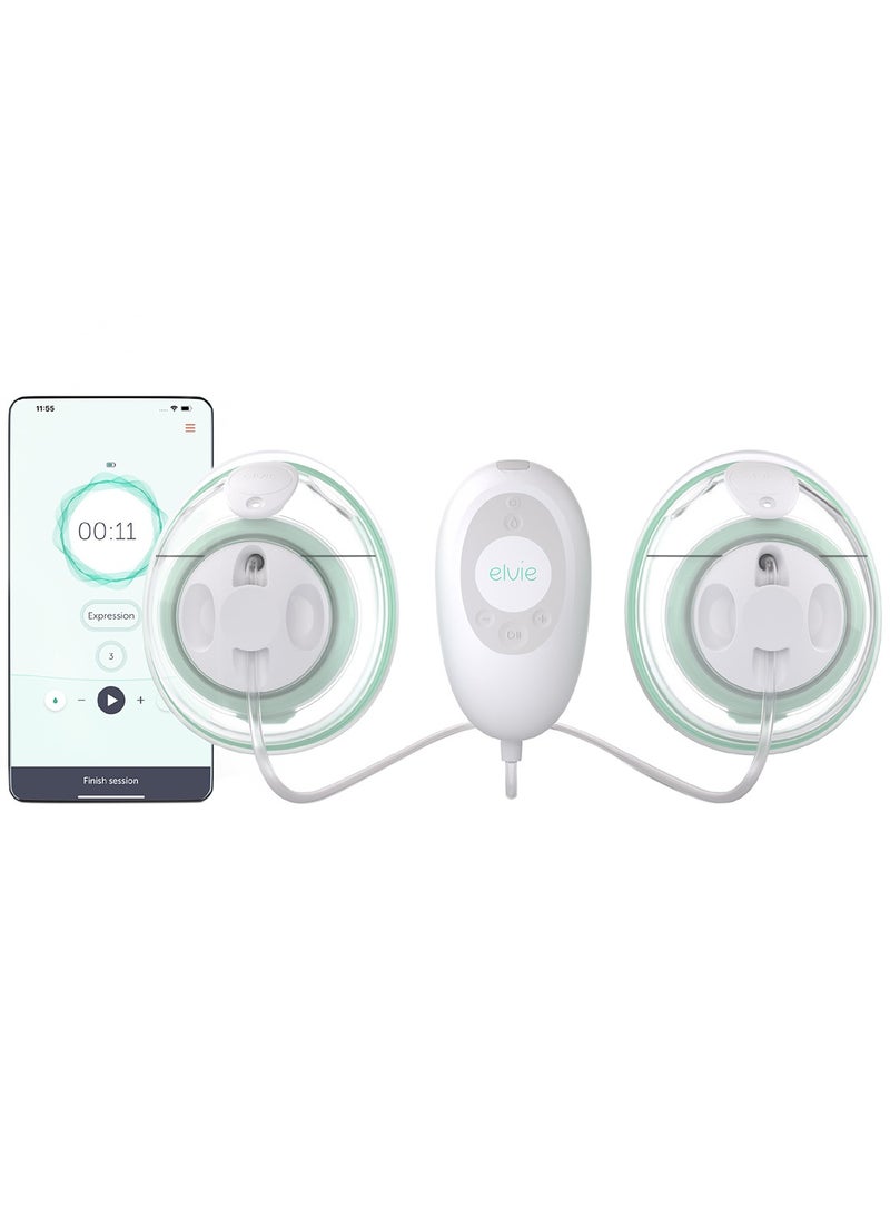 elvie - Stride Double Wearable Electric Breast Pump - Hospital-Grade | Hands-Free Wearable Electric Breast Pump with 2-Modes & 150 ml Capacity per Cup - Image 1