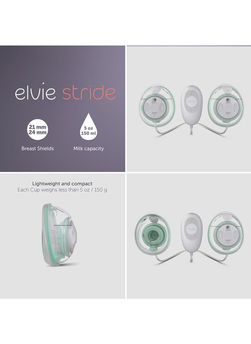 elvie - Stride Double Wearable Electric Breast Pump - Hospital-Grade | Hands-Free Wearable Electric Breast Pump with 2-Modes & 150 ml Capacity per Cup - Image 1