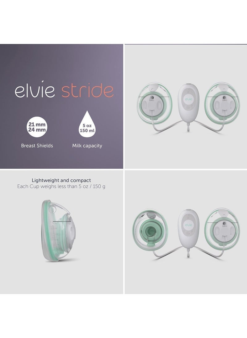elvie Stride Double Wearable Electric Breast Pump - Hospital-Grade | Hands-Free Wearable Electric Breast Pump with 2-Modes & 150 ml Capacity per Cup - Image 3