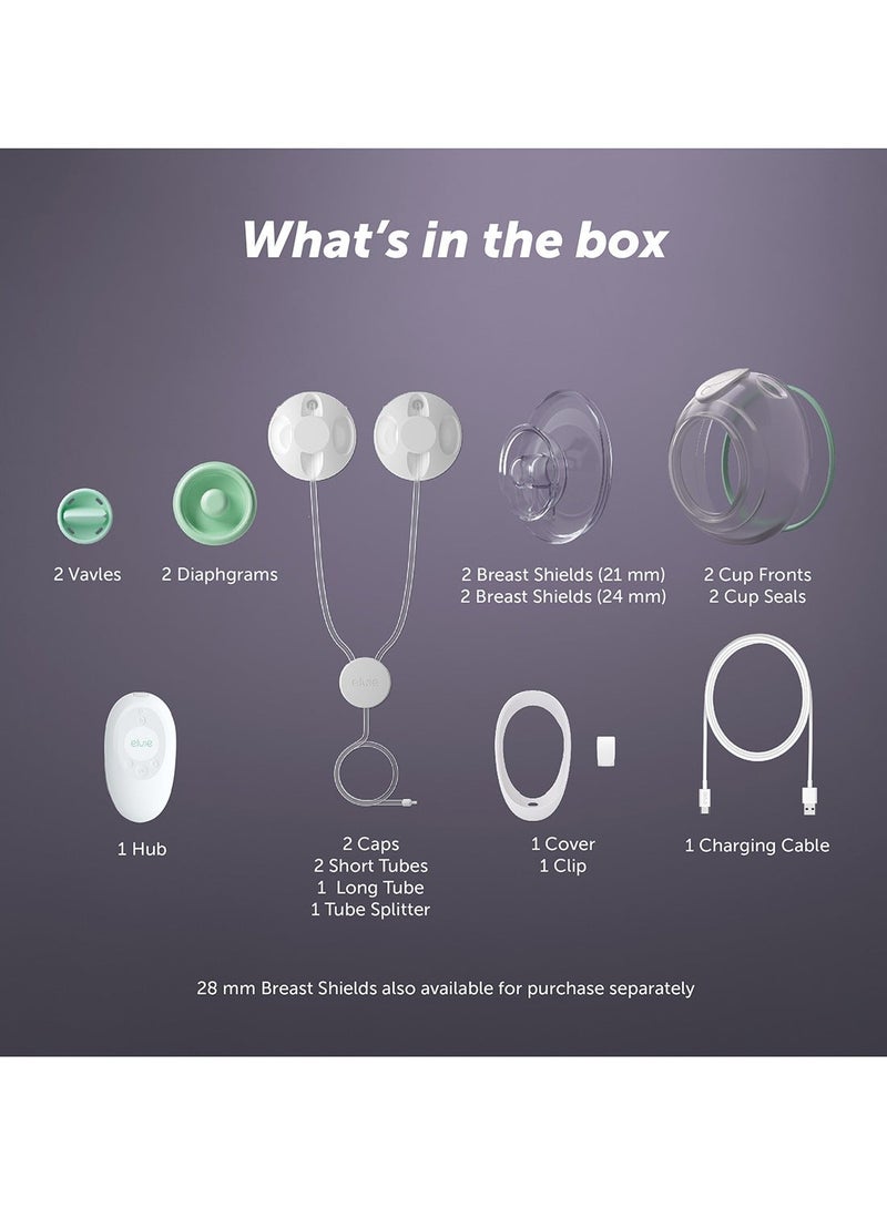 elvie Stride Double Wearable Electric Breast Pump - Hospital-Grade | Hands-Free Wearable Electric Breast Pump with 2-Modes & 150 ml Capacity per Cup - Image 5