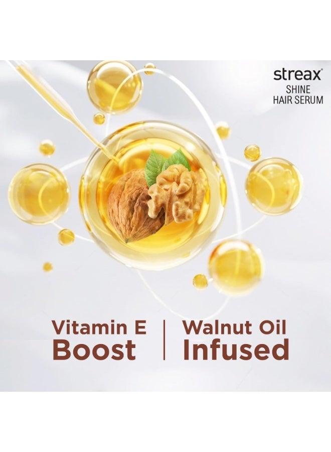 Streax Hair Serum 115ml, Hair serum for Dry & Frizzy Hair, for Women & Men, for Curly Hair, Wavy Hair, Straight Hair, Silk & Shine Vitalised with Walnut Oil - Image 2
