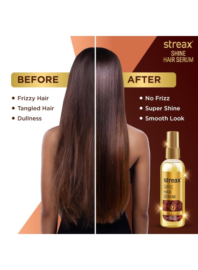 Streax Hair Serum 115ml, Hair serum for Dry & Frizzy Hair, for Women & Men, for Curly Hair, Wavy Hair, Straight Hair, Silk & Shine Vitalised with Walnut Oil - Image 4