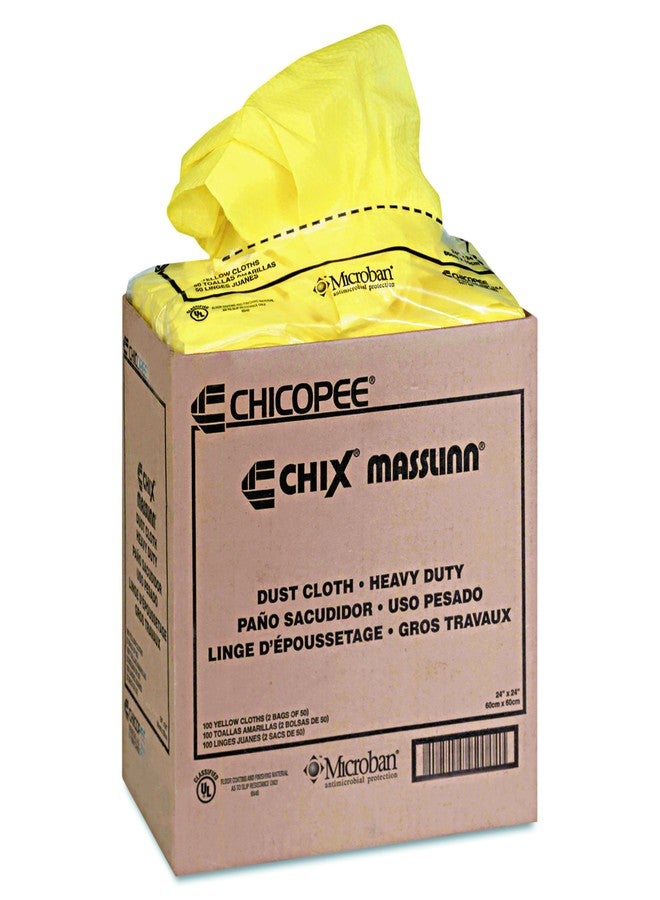 Chix Masslinn Dust Cloths, 1-Ply, 24 x 24, Unscented, Yellow, 30/Bag, 5 Bags/Carton - Image 5