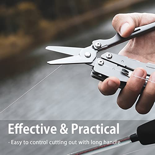 NexTool Flagship Pro Multitool, Foldable Utility Knife with Safety Locking, EDC Multitool with Pocket Knife, Full Size Scissors, Can Opener for Camping, Survival, Fishing, Cool Gifts for Men - Image 5