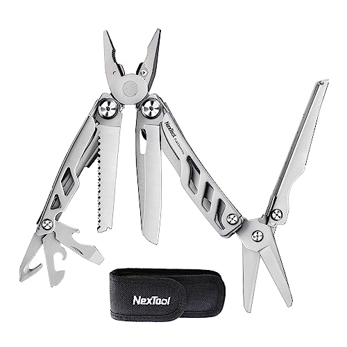 NexTool Flagship Pro Multitool, Foldable Utility Knife with Safety Locking, EDC Multitool with Pocket Knife, Full Size Scissors, Can Opener for Camping, Survival, Fishing, Cool Gifts for Men - Image 1