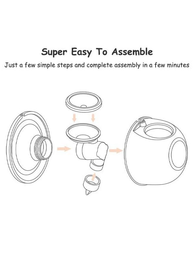 قطع غيار مضخة الثدي القابلة للارتداء، ملحقات كوب تجميع الحليب، متوافقة مع TSRETE S12 S9 Kmaier S12، تتضمن صمام منقار البط، شفة 27 مم، غشاء سيليكون، وصلة - Image 2