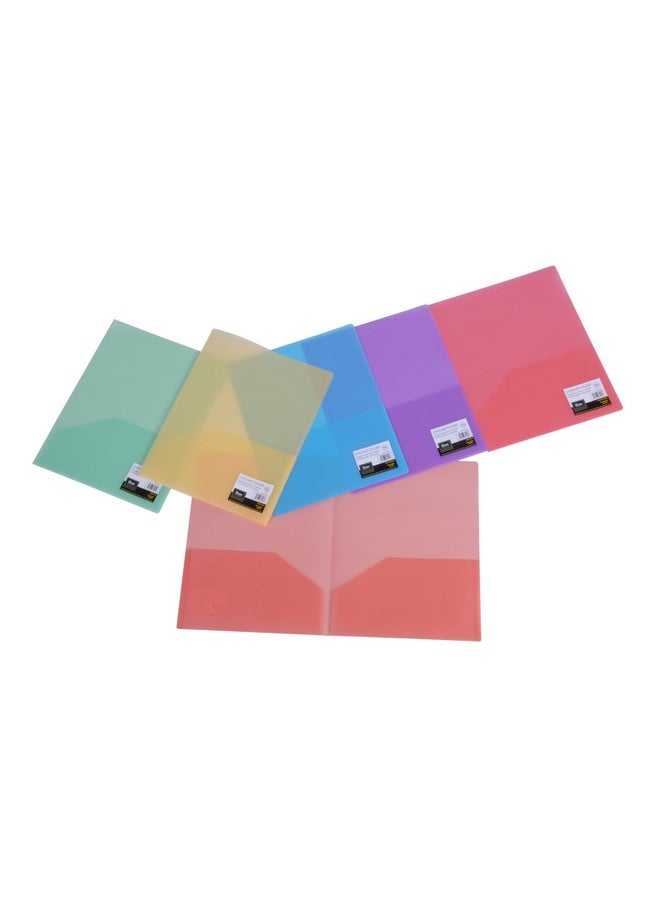 Filexec Light Weight Two Pocket Folder Assorted Colors (500433120) Pack Of 12  - Image 1