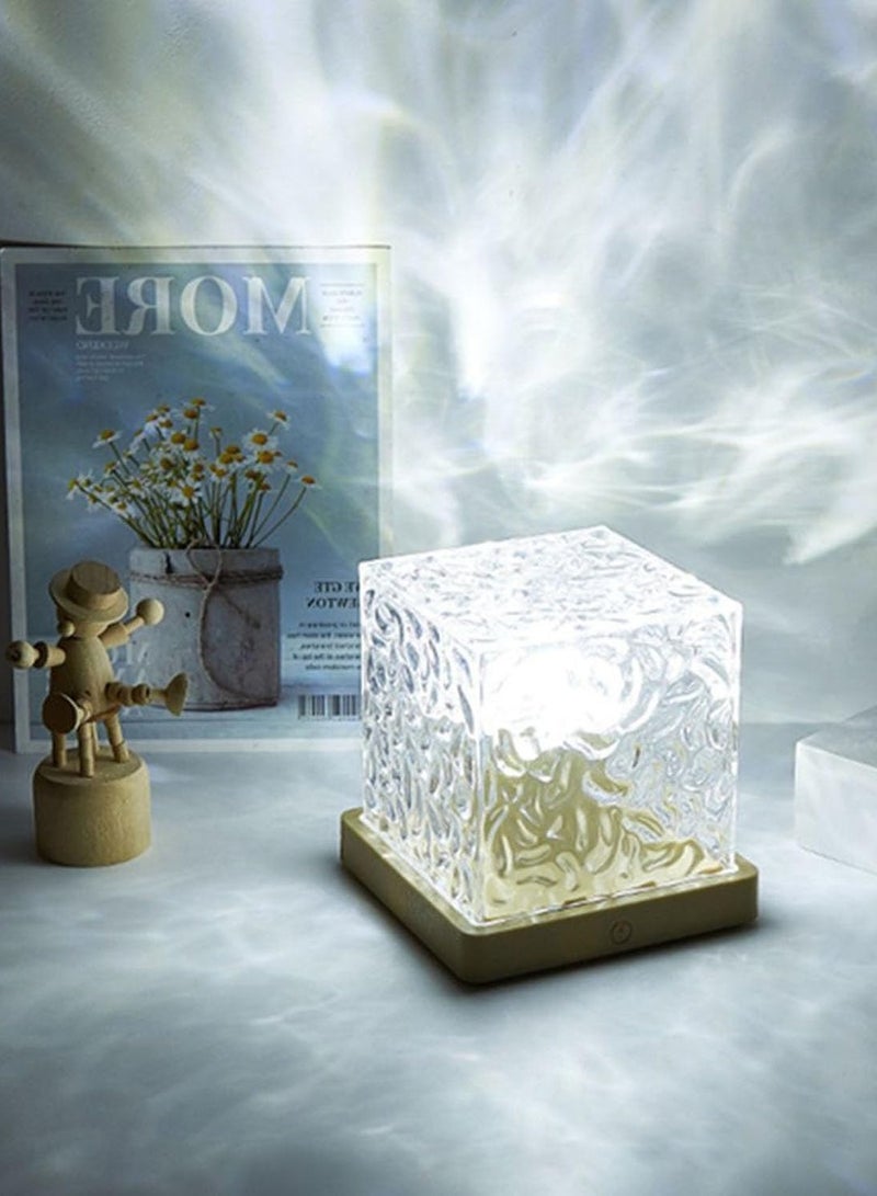 كيمايا مصباح ليلي بـ ١٦ لونًا من تموجات الماء - مصباح شعلة رومانسي بجانب السرير مع عرض سماء مرصعة بالنجوم وأمواج المحيط | هدية مثالية للمنزل والأزواج - Image 3