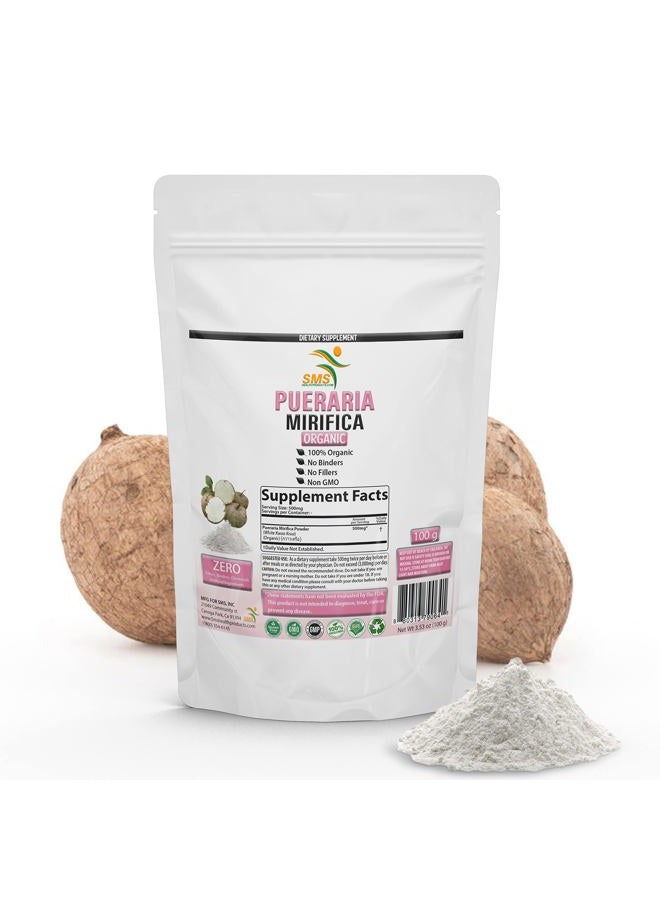 SMSHEALTHPRODUCTS.com Natural Organic Herbal White Pueraria Mirifica Kwao Krua Kao 100g Powder, Promotes Women's Health Dietary Supplement | Imported from Thailand | Non GMO, Gluten Free Supplement | by SMS - Image 1