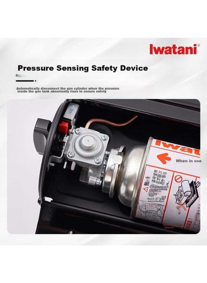 Iwatani Portable Camping Stove, Outdoor Cooking Equipment For Camping And Self-driving Tours, 2.8kw Heat Output, Zb-19m, Black - Image 4