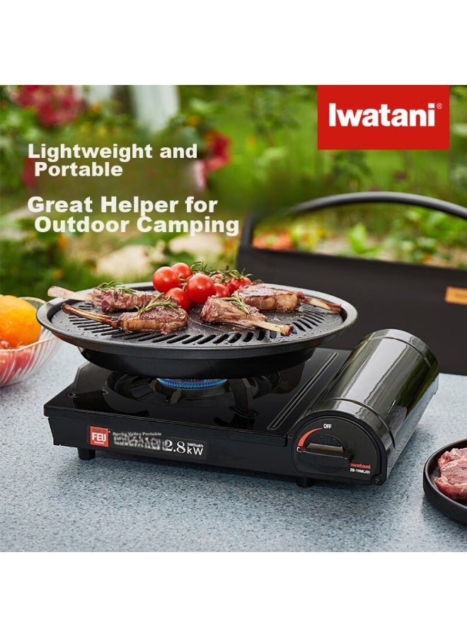 Iwatani Portable Camping Stove, Outdoor Cooking Equipment For Camping And Self-driving Tours, 2.8kw Heat Output, Zb-19m, Black - Image 5