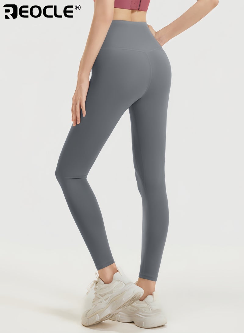 REOCLE Women's High Waisted Leggings Ultra Soft Stretch Opaque Slim Yoga Leggings Seamless Leggings Tummy Control Yoga Pants - Image 2