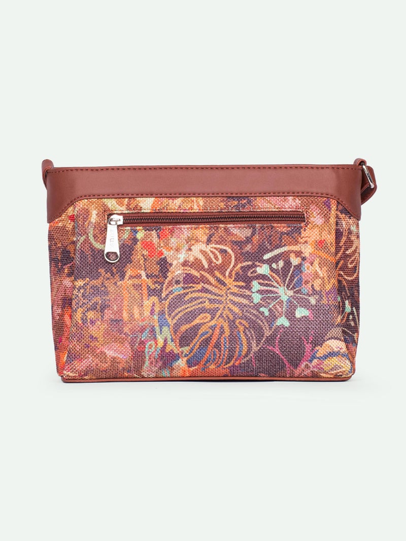 ZOUK Harmony Sling Bag | Crossbody Bags for Women | Women's Handbags | Stylish | Vegan Leather Evening Bag | Travel & Office Use | Purse and Wallet | FloLov Print - Image 5