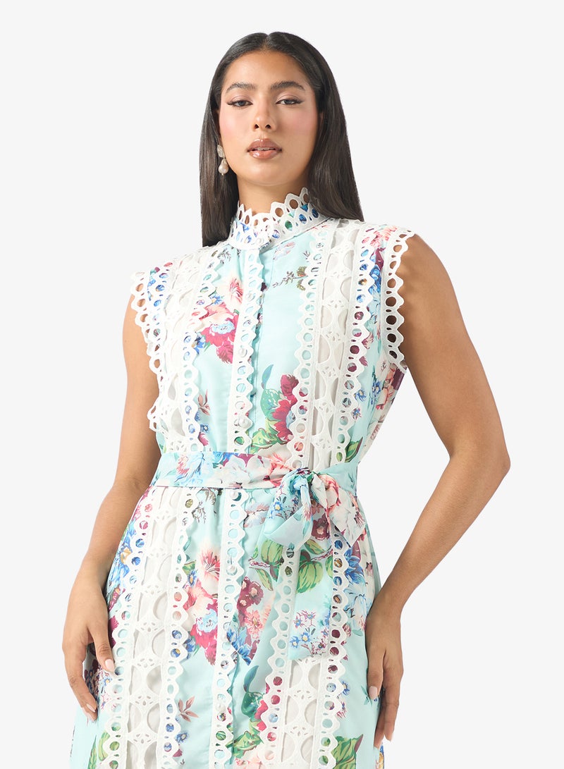 ايلا فستان سهرة بفتحات دانتيل - Image 3