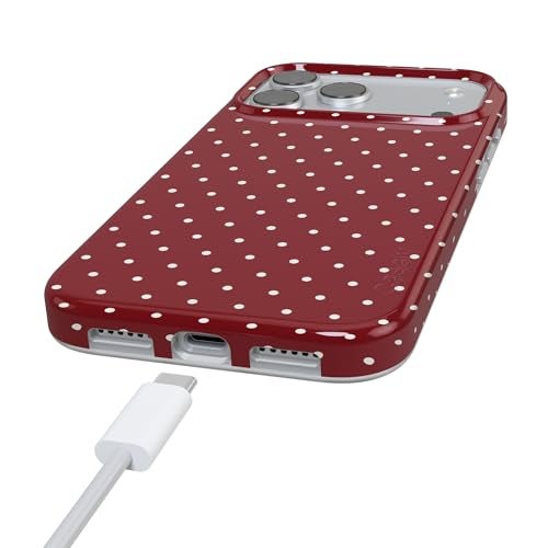 Casely iPhone 17 Pro Case | On the Dot | Maroon Polka Dot | Compatible with MagSafe | Classic Ultra Slim Design - Image 5