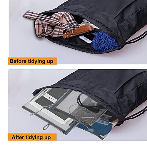 SUPACOOL Set of 8 Travel Mesh Makeup Bag, Cosmetic Organizer Pouches with Zipper, Diaper Organizing Pouches, Nylon Toiletries Bag for Women and Men(8pcs, Gray) - Image 3