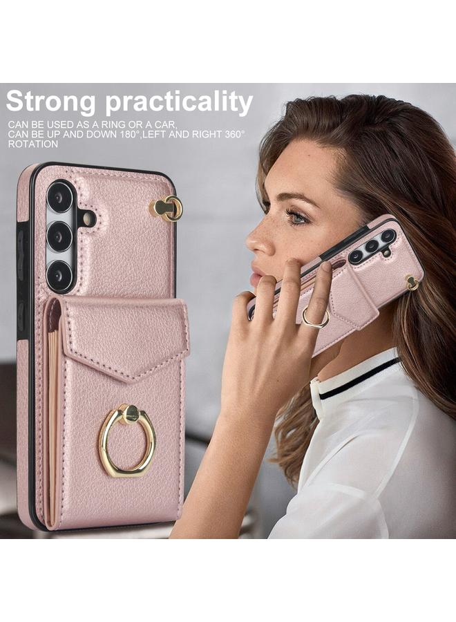 S-TOP Case For Samsung Galaxy S24+ 5G Ring Holder RFID Card Slot Phone Case - Image 2