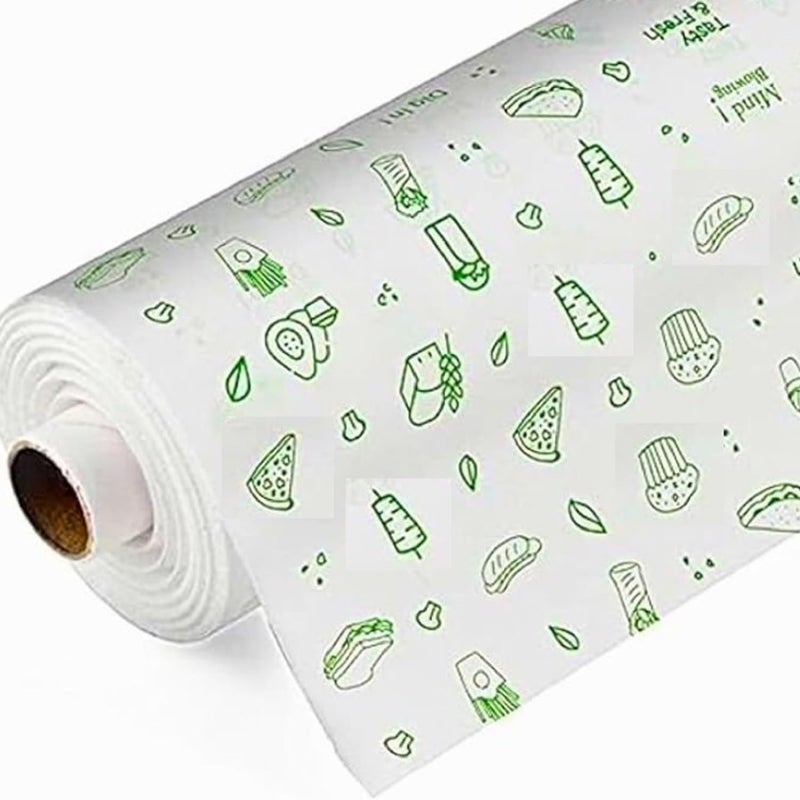 VIN VIN 50 Meters Premium NonStick Butter Wrapping Paper Food Wrapping Paper Roll Reheatable Non Stick Paper Oven Safe Parchment Paper Food Wrapping Paper
