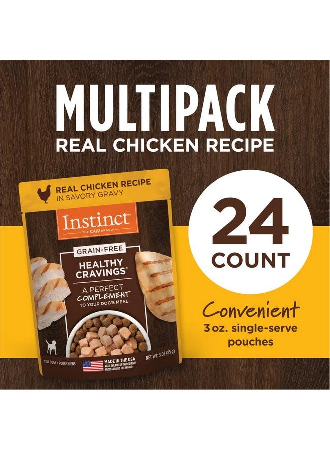 Instinct Healthy Cravings Natural Wet Dog Food Topper, Grain Free Recipe - Real Chicken, 3 oz. Pouches (Pack of 24) - Image 5