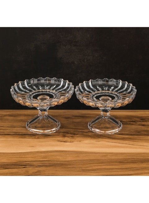 ✨2  Elegant Glass Serving Stand – Size 18×10 cm | A Touch of Luxury for Your Table ✨