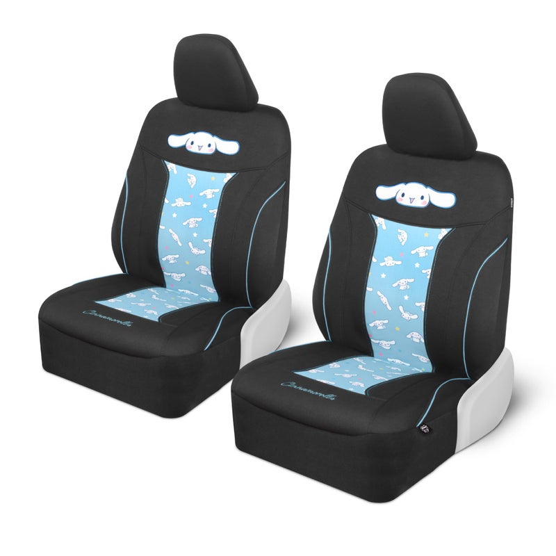 Hello Kitty Cinnamoroll Car Seat Covers  Adorable Light Blue Front Seat Covers with Cute Cinnamoroll Design Durable and Comfortable Polyester Car Accessories Hello Kitty Accessories 2pc