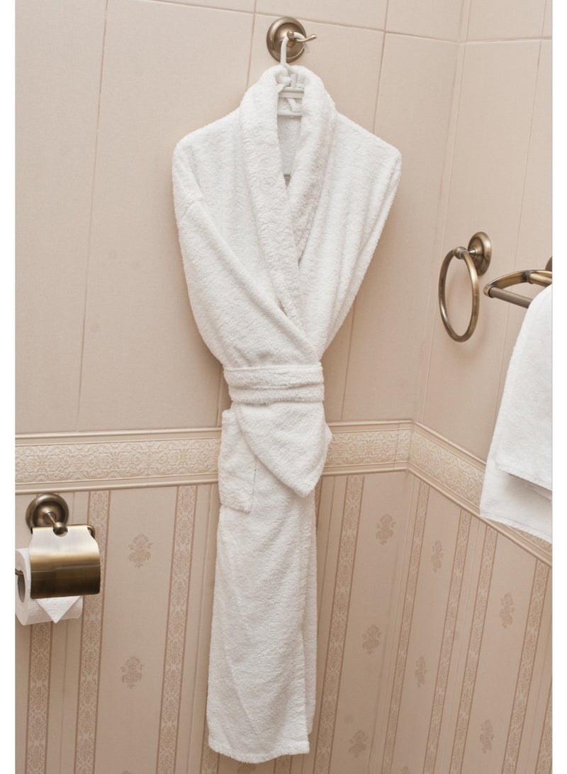 My Cotton Unisex White Hooded Terry Bathrobe 100% Cotton Soft Absorbent Hotel Spa Bath Robe for Men & Women - Image 4