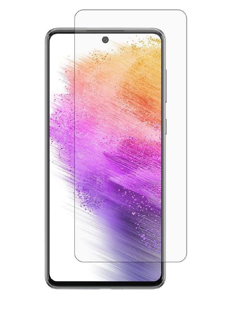 Super Tempered Glass Screen Protector Clear Designed For Samsung Galaxy A73 Full Screen Coverage And Bubble Free - Image 1