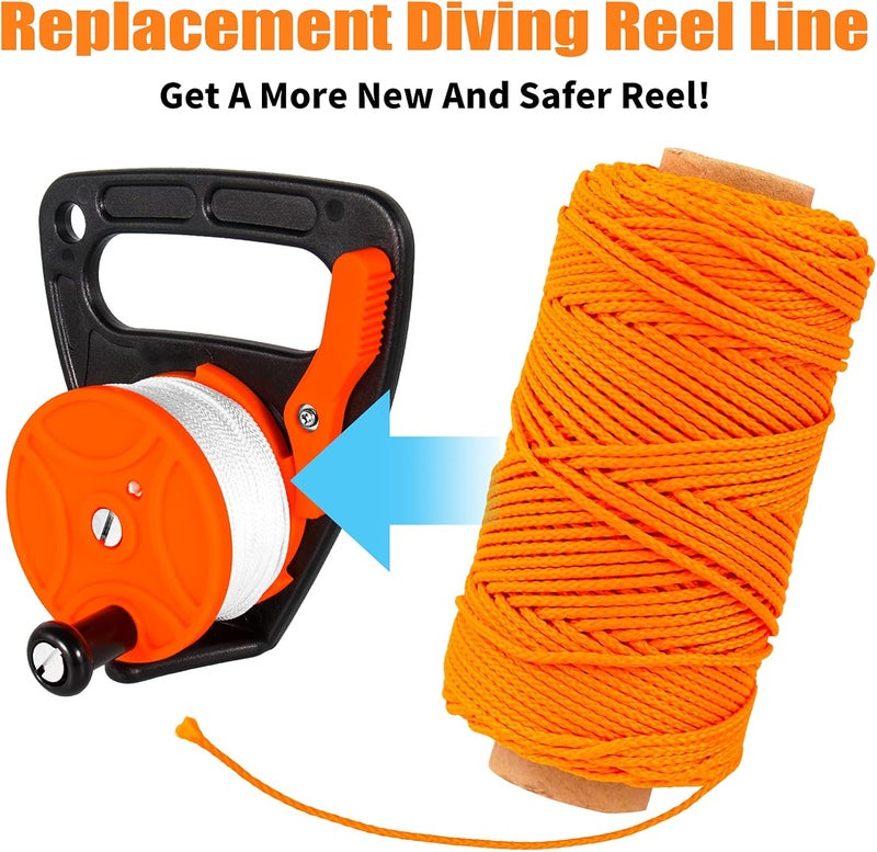 Pluzluce 150ft Scuba Diving Reel Line Replacement,2mm High Strength Spool Reel Line Cord for Scuba Dive Reel - Deep Sea, Wreck and Cave Diving, Safety Dive Marker, Dive Float Flag - Image 2