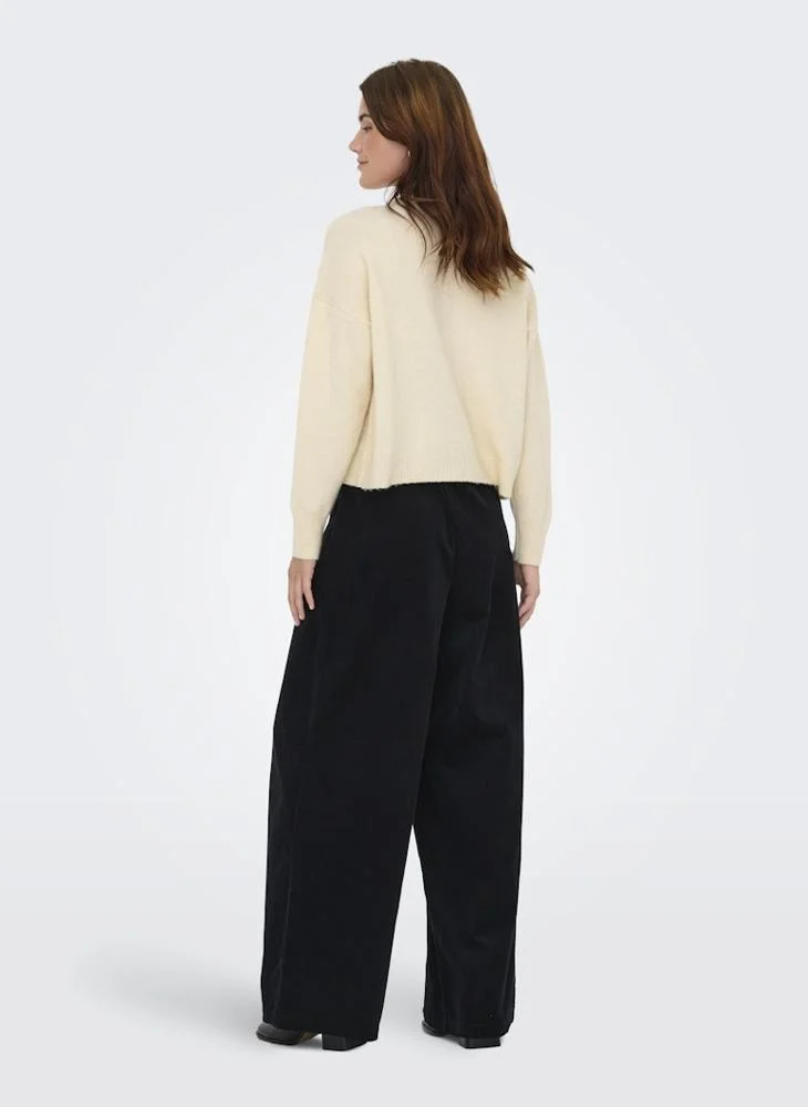 اونلي ONLRENATA LongSleeve crew NECK BLING Knitted Sweater