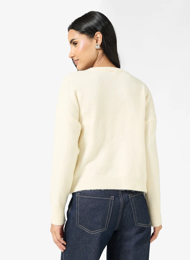 ONLY XMAS Star bling details Sweater