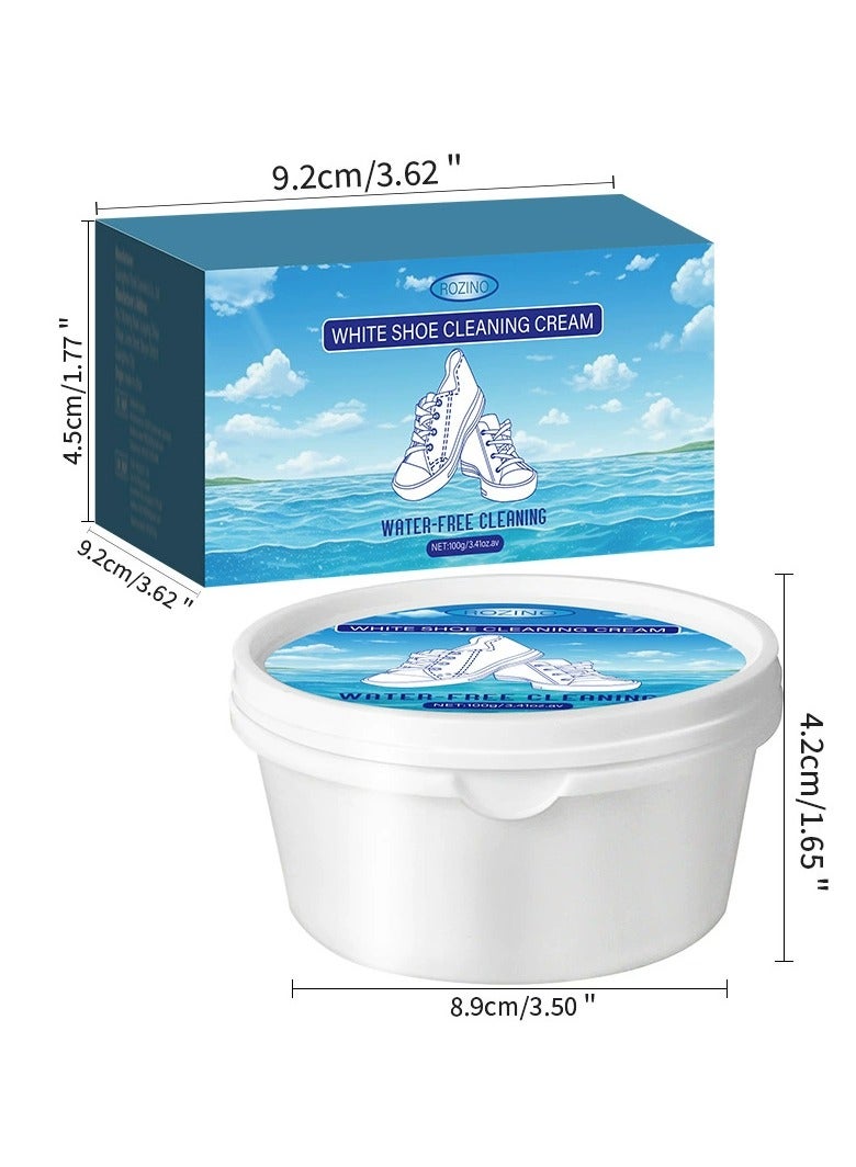 Rozino White shoe cleaning cream for decontamination, whitening, yellowing, shoe washing, shoe polishing, deoxidation, brushing, special shoe cleaner  - Image 2