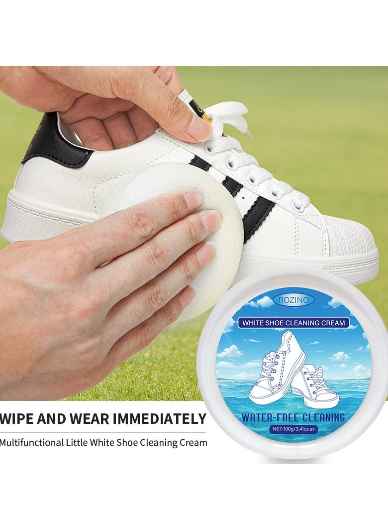 Rozino White shoe cleaning cream for decontamination, whitening, yellowing, shoe washing, shoe polishing, deoxidation, brushing, special shoe cleaner  - Image 5