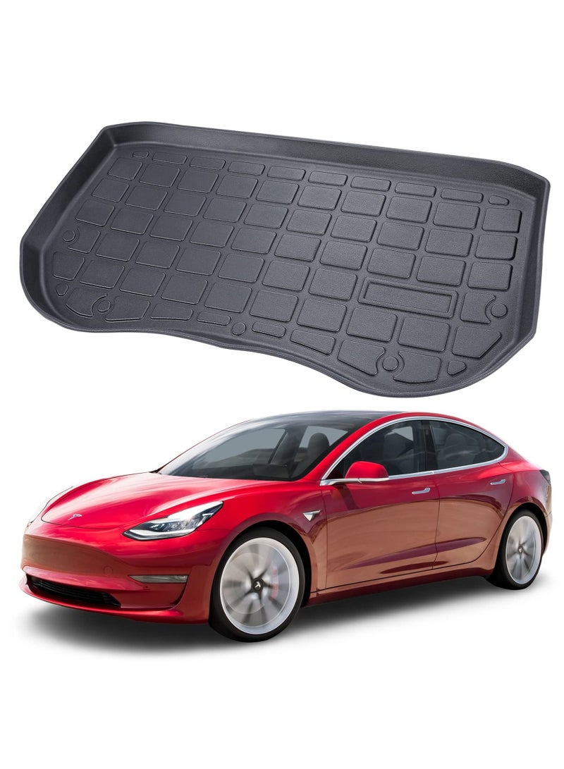 SYOSI Front Trunk Mat Fits for Tesla Model 3 2021 2022, All-Weather Heavy-Duty Sturdy Mat, Dustproof Odorless Scratch-Resistant Cargo Liner - Image 1