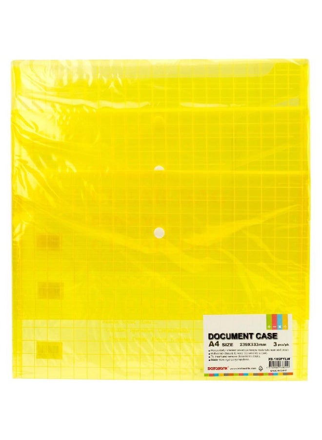 Chess Envelope Bag A4 Single Pocket Yellow