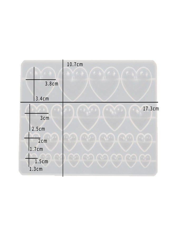 DD-life 2 Pcs Heart Silicone Mold, Mixed Size Heart-Shaped Casting Jewelry Mold for Making Earrings & Jewelry Making Crafting Projects - Image 2