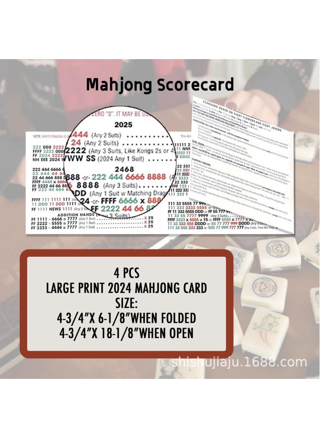 Generic - Mahjong Standard Hand Rules For Beginners Casual Game Rules Mahjong Scorecard Rules Cards-Color:Orange Leaflet - Image 1