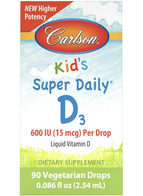 Kid's Super Daily D3, 600 IU (15 mcg) Per Drop, 2.54 ml