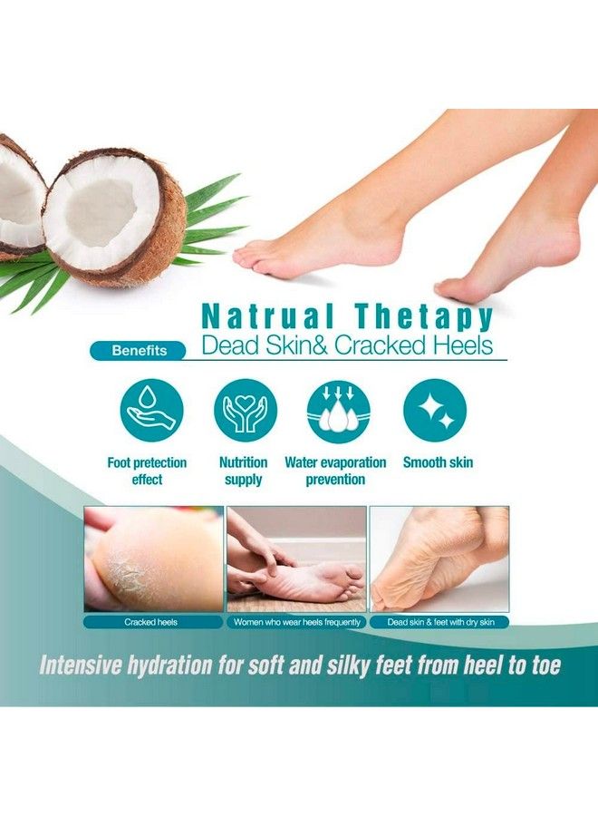 Epielle Intensive Repairing Foot Mask For Dry Foot And Cracked Heel And Callus (Socks6Pk) Foot Spa Masks Coconut Oil + Milk Extract + Hyaluronic Acid. Stocking Stuffers!! - Image 5