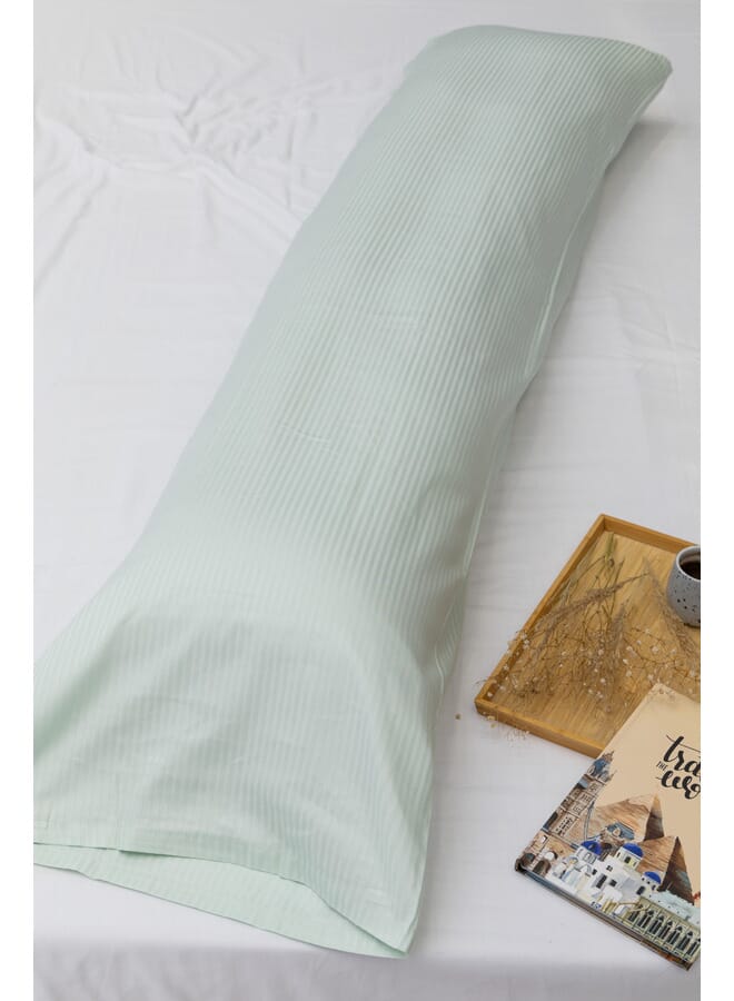 MEHALLA Long Pillowcase Set - Satin - King - Pistachio -180 cm *45 cm - 100% Egyptian Cotton