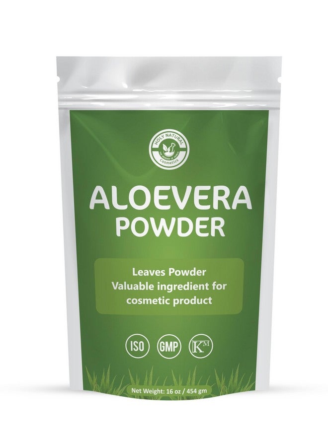 Holy Natural - The Wonder of World Organic Aloe Vera Leaf Powder - 454Gm (16 Oz) (Aloe Barbadensis Miller -1 Lb) - Resealable Zip Lock Pouch - Image 1