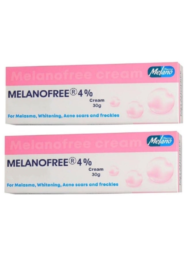 ميلانو كريم ميلانوفري 30 غرام، عبوة من قطعتين - تركيبة لتفتيح البشرة وعلاج التصبغات - Image 2