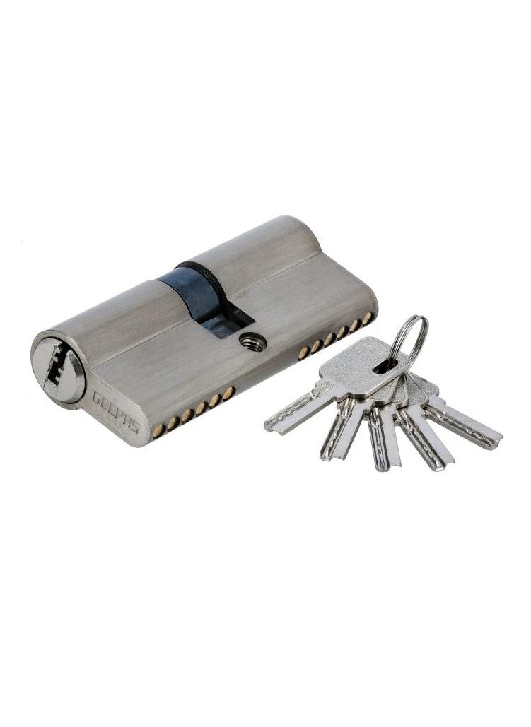 GEEPAS Geepas Double Cylinder Door Lock 70mm – Anti-Bump, Anti-Drill, Anti-Pick Mortise Lock with 5 Keys – High-Security Lock for Wooden, Metal, UPVC, Composite, Patio & French Doors  - Image 3