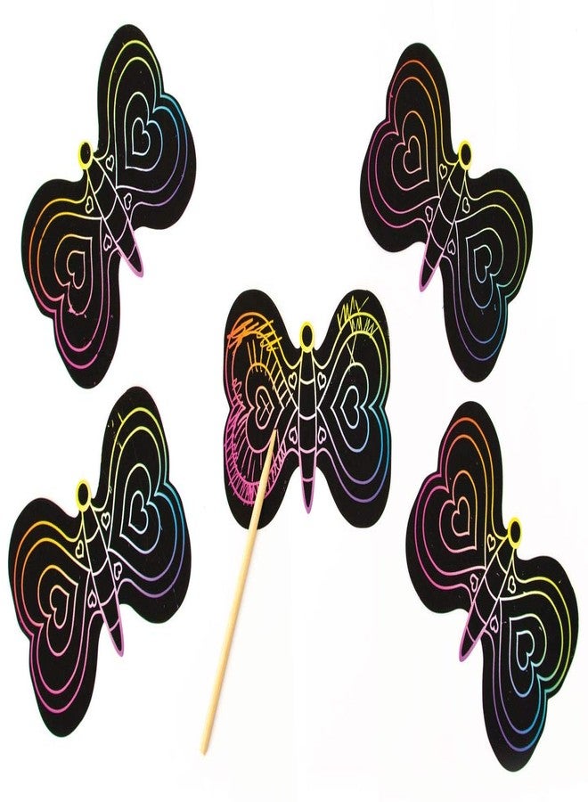 Playhouse Scratch Art Butterfly 28 Card Super Valentine Exchange Pack for Kids - Image 3