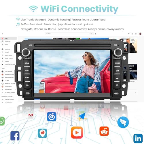 Votheon Android 15 Car Stereo for Chevrolet Silverado Tahoe GMC Sierra Yukon with 7 inch HD Touchscreen, Wireless CarPlay & Android Auto, 2GB+64GB, Backup Camera - Image 3