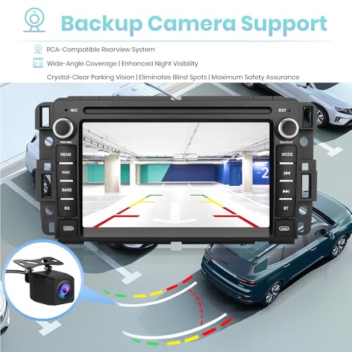 Votheon Android 15 Car Stereo for Chevrolet Silverado Tahoe GMC Sierra Yukon with 7 inch HD Touchscreen, Wireless CarPlay & Android Auto, 2GB+64GB, Backup Camera - Image 4