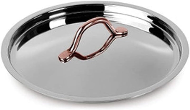 Arshia Stainless Steel Double Handle Shallow Pan with 2 Lids, 28 cm - Image 3