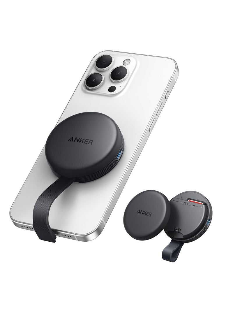 Anker MagGo USB-C Adapter, SD Card Reader for iPhone 17 Series, Portable Magnetic Memory Card Reader with Built-in Cable, Dual Slot for SDAndTF Card, 312MB/s Max Data Transfer for USB C Devices(Black) - Image 1