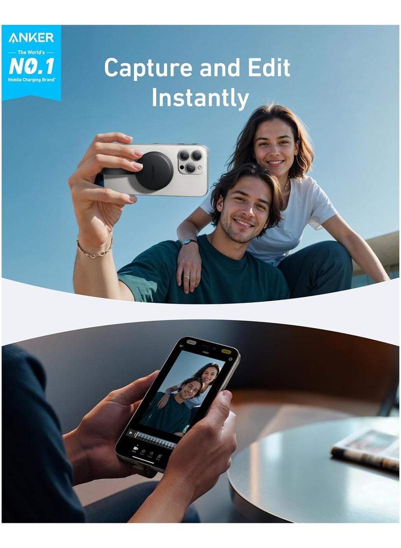 Anker MagGo USB-C Adapter, SD Card Reader for iPhone 17 Series, Portable Magnetic Memory Card Reader with Built-in Cable, Dual Slot for SDAndTF Card, 312MB/s Max Data Transfer for USB C Devices(Black) - Image 2