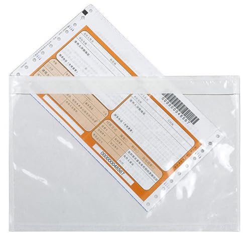MBLABEL 200 Pcs 6x9 Shipping Envelopes, Packing List Mailing Envelopes Clear Adhesive Shipping label sleeves Shipping Supplies for Small Businesses - Image 1